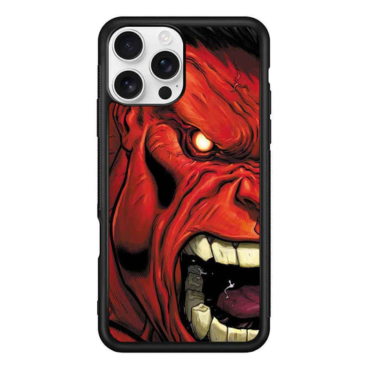 Hulk Red Half Face iPhone 16 Pro Max Case