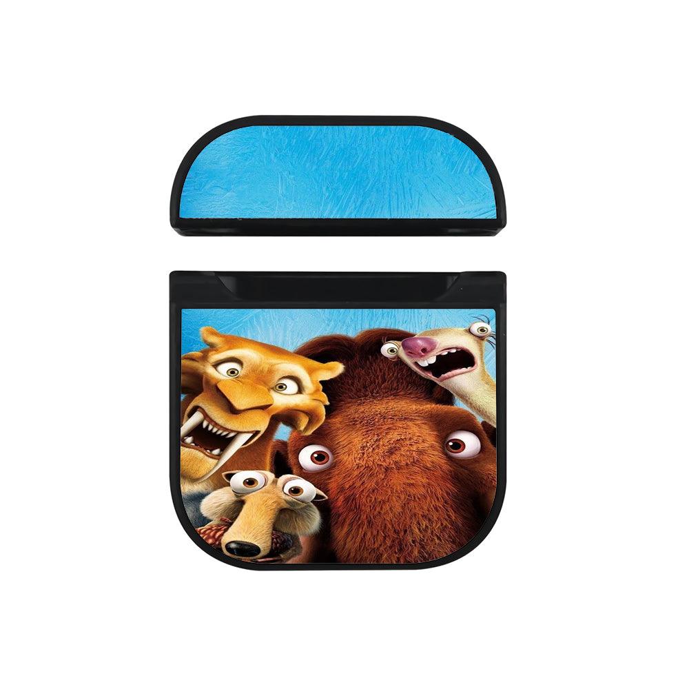 Ice Age Character Shock Face Apple Airpods Case Black