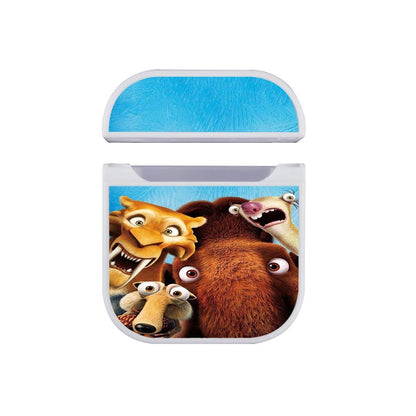 Ice Age Character Shock Face Apple Airpods Case White