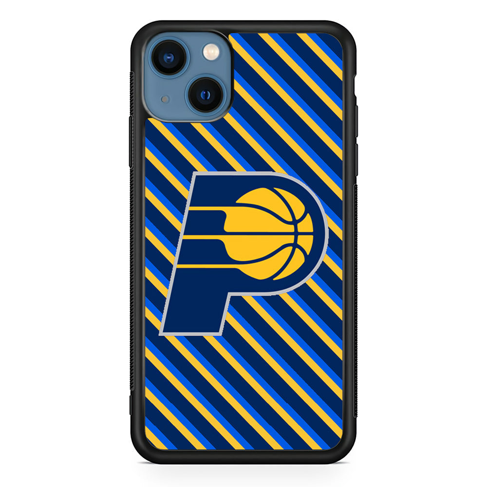 Indiana Pacers Stripe Of Colour iPhone 14 Plus Case - Carneyforia