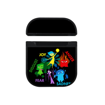 Inside Out Character Type Apple Airpods Case Black