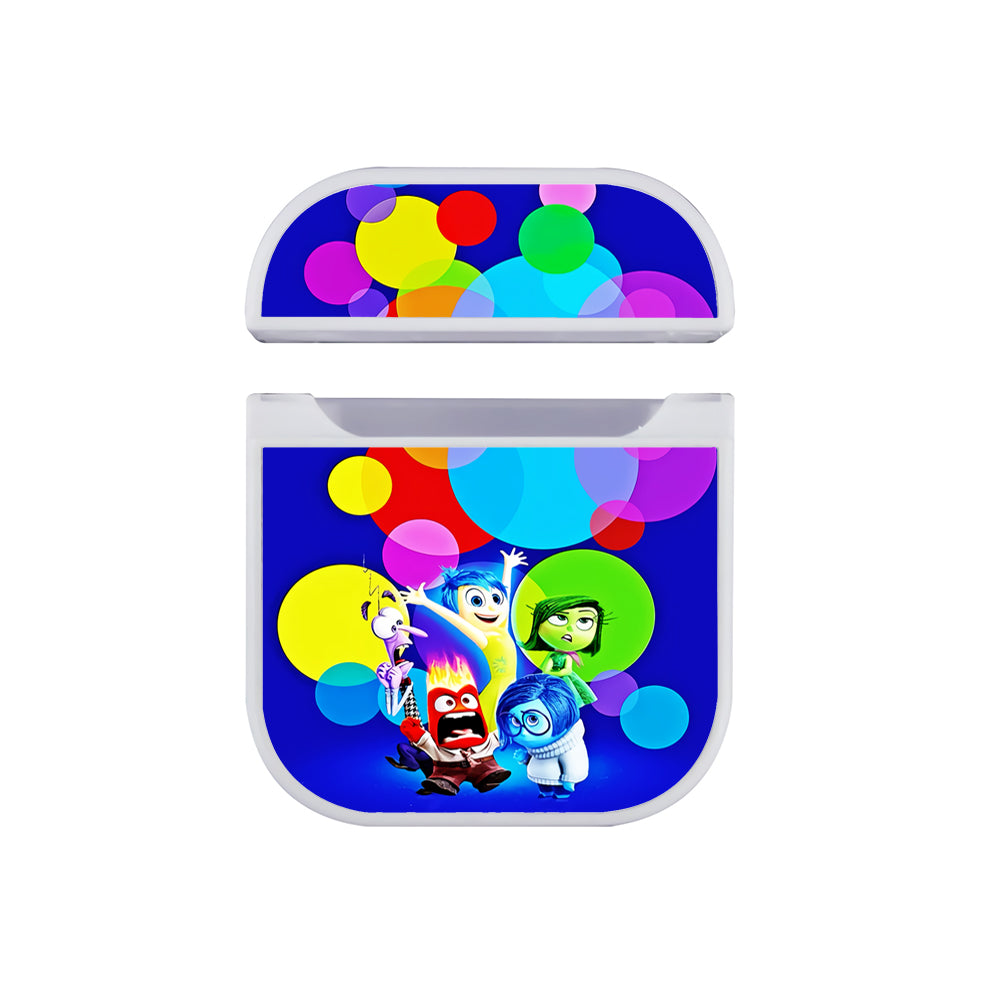 Inside Out Colorful Circle Apple Airpods Case White