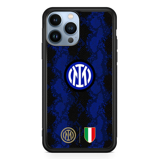 Internazionale Milano Pattern Jersey iPhone 15 Pro Case - Carneyforia