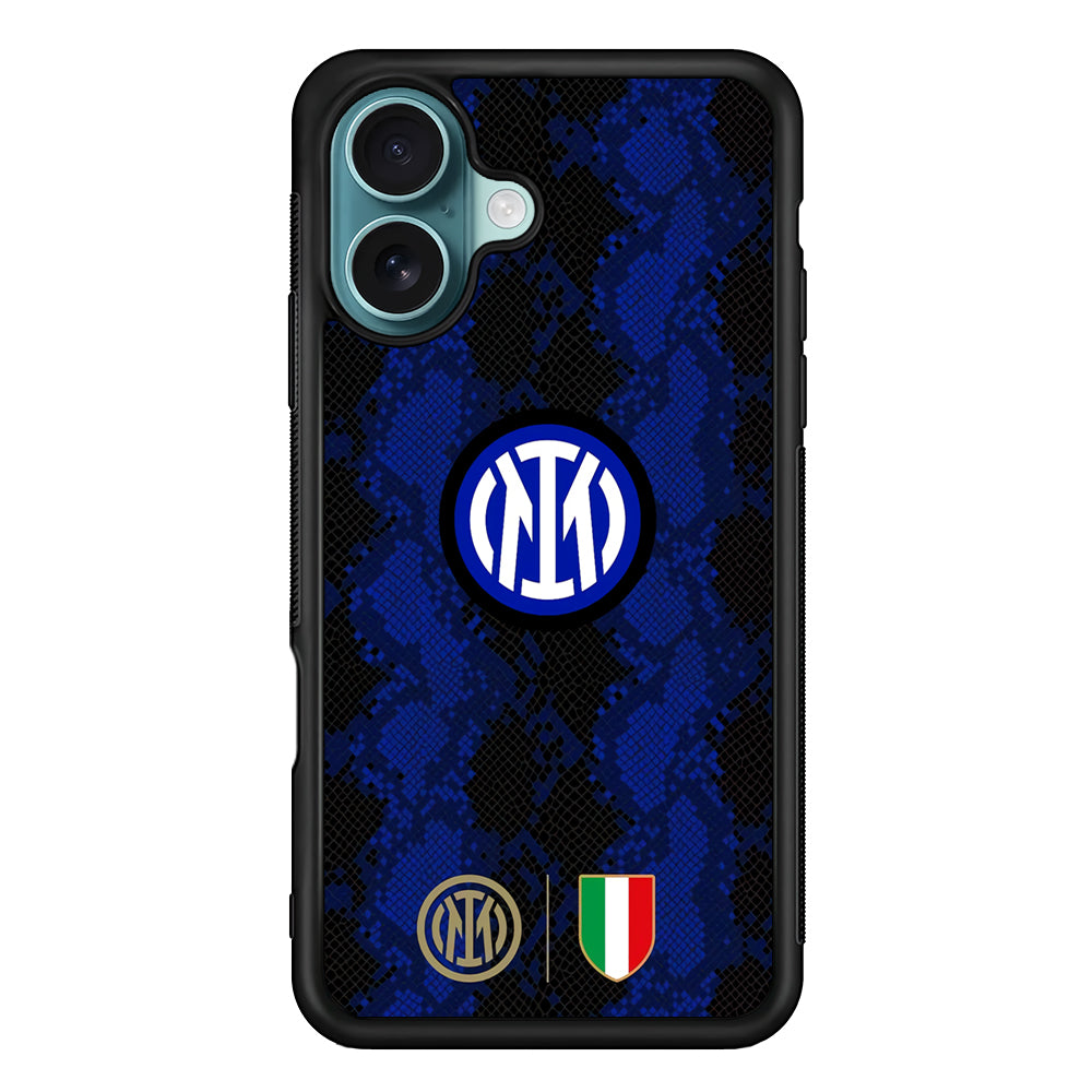 Internazionale Milano Pattern Jersey iPhone 16 Plus Case
