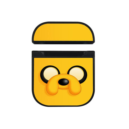 Jake the Dog Face Adventure Time Apple Airpods Case Black