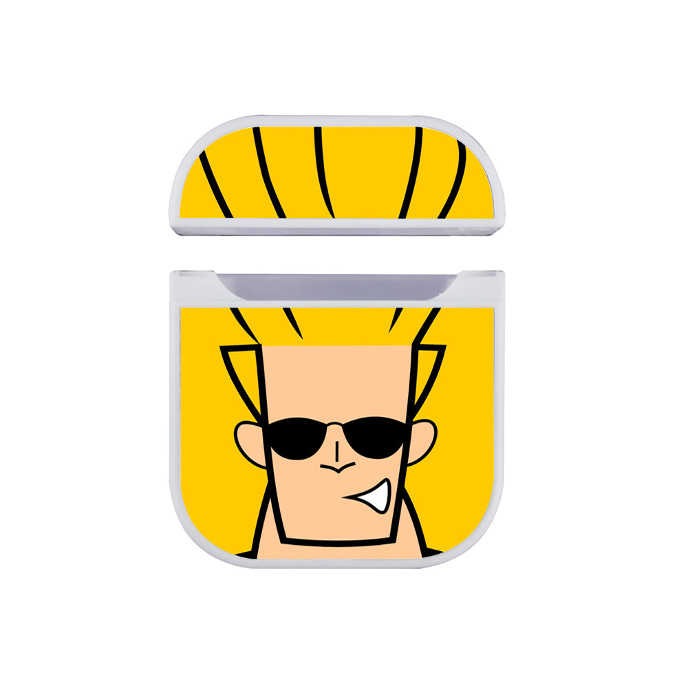 Johnny Bravo Close Up Face Apple Airpods Case White
