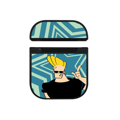 Johnny Bravo Star Apple Airpods Case Black