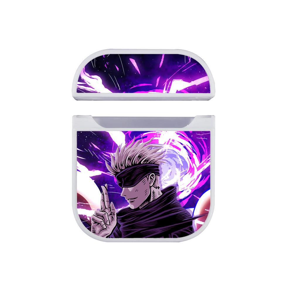 Jujutsu Kaisen Satoru Night Shape Apple Airpods Case White