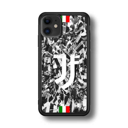 Juventus White and Black Wall of People iPhone 11 Case