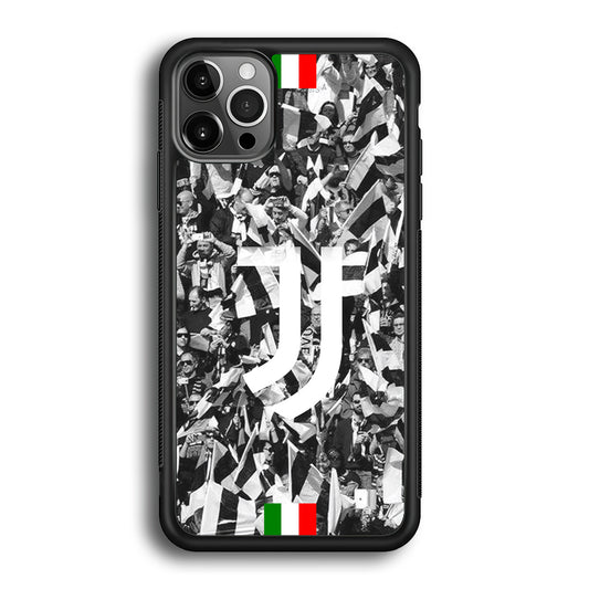 Juventus White and Black Wall of People iPhone 12 Pro Max Case