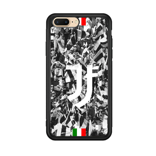 Juventus White and Black Wall of People iPhone 8 Plus Case