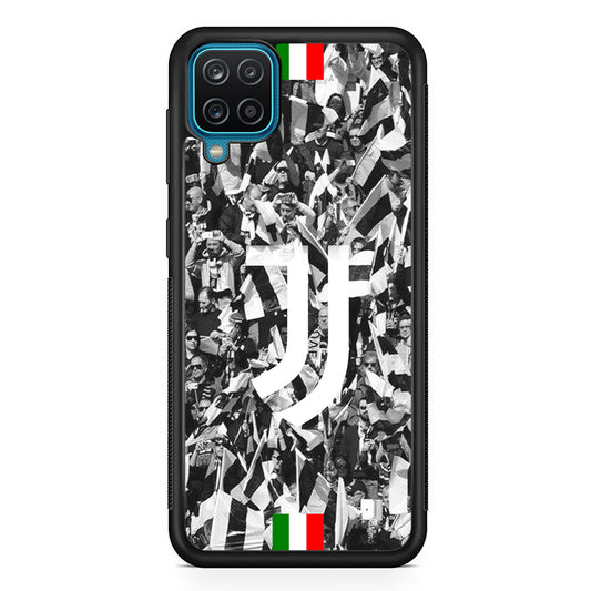 Juventus White and Black Wall of People Samsung Galaxy A12 Case