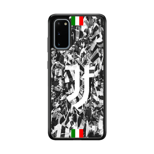 Juventus White and Black Wall of People Samsung Galaxy S20 Case