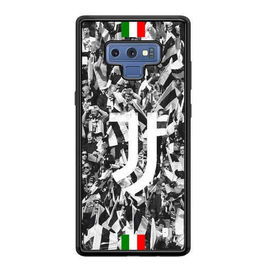 Juventus White and Black Wall of People Samsung Galaxy Note 9 Case