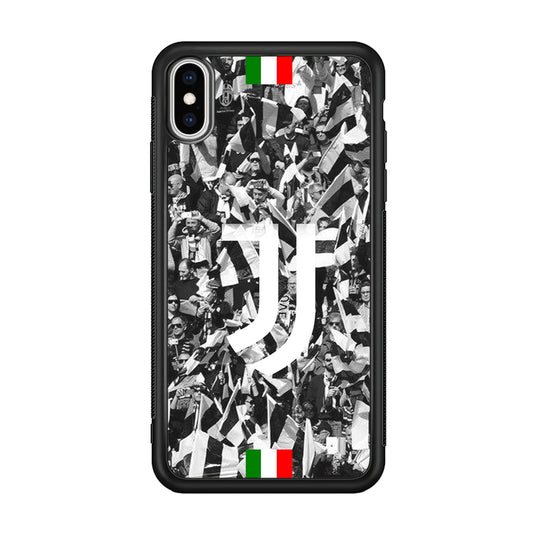 Juventus White and Black Wall of People iPhone XS MAX Case
