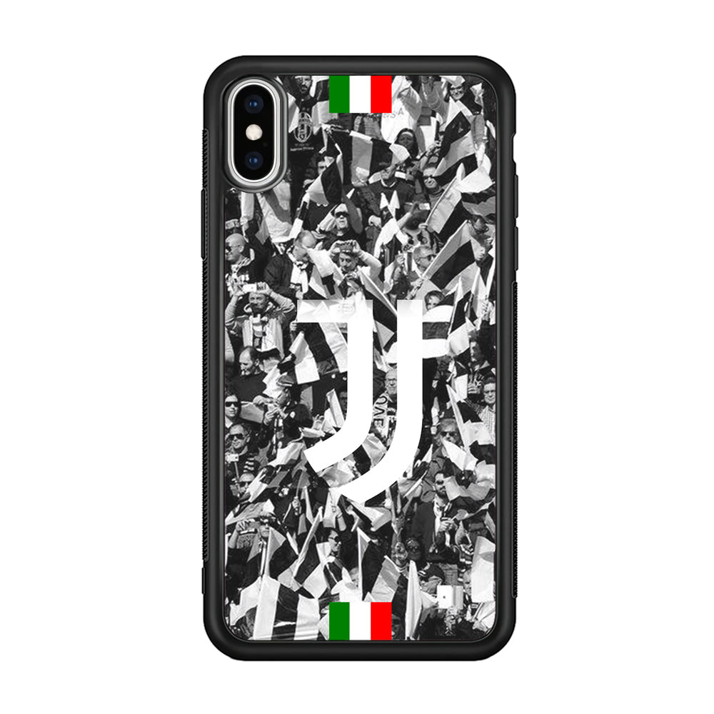 Juventus White and Black Wall of People iPhone XS Case