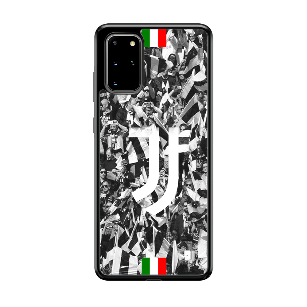 Juventus White and Black Wall of People Samsung Galaxy S20 Plus Case