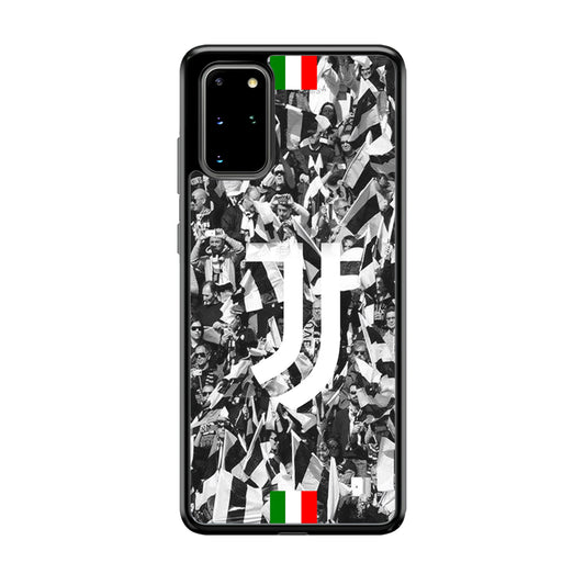 Juventus White and Black Wall of People Samsung Galaxy S20 Plus Case