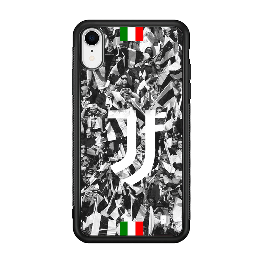 Juventus White and Black Wall of People iPhone XR Case