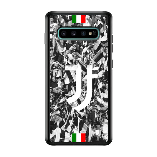Juventus White and Black Wall of People Samsung Galaxy S10 Plus Case