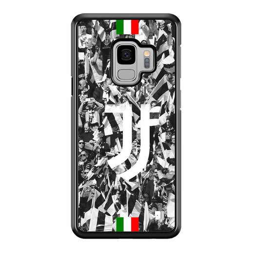 Juventus White and Black Wall of People Samsung Galaxy S9 Case