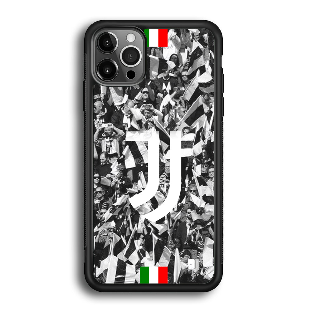 Juventus White and Black Wall of People iPhone 12 Pro Case