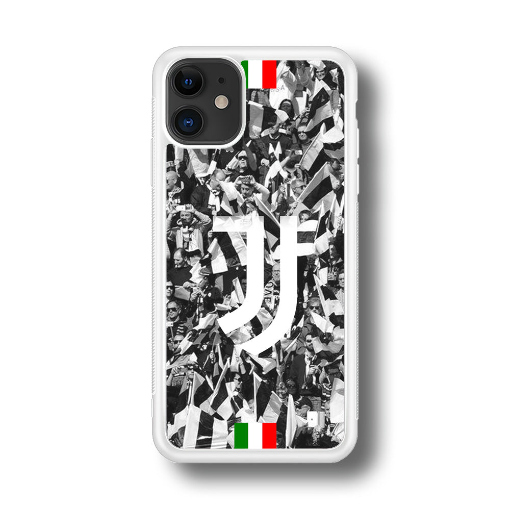 Juventus White and Black Wall of People iPhone 11 Case