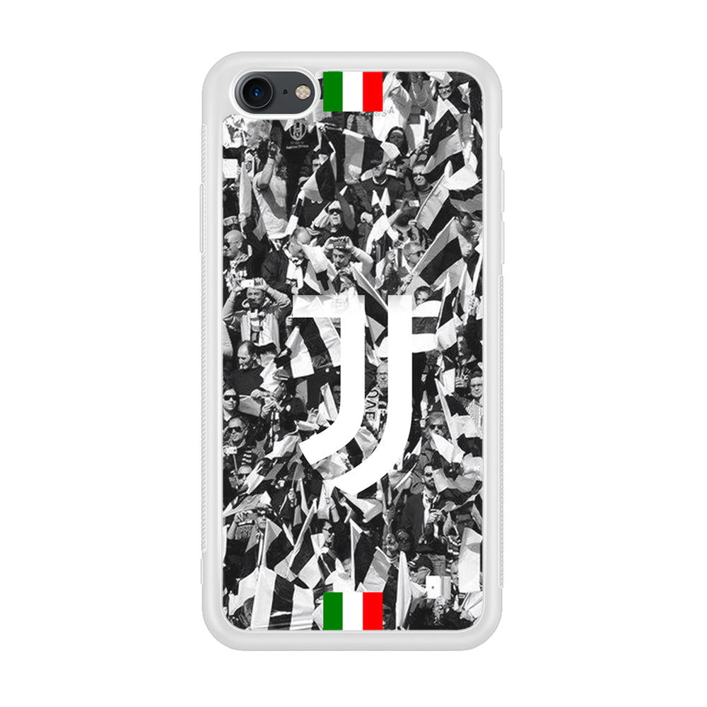 Juventus White and Black Wall of People iPhone 8 Case