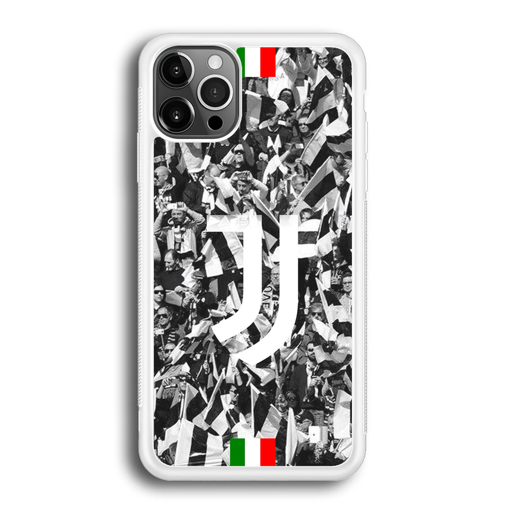 Juventus White and Black Wall of People iPhone 12 Pro Max Case