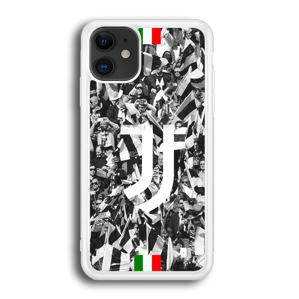 Juventus White and Black Wall of People iPhone 12 Case