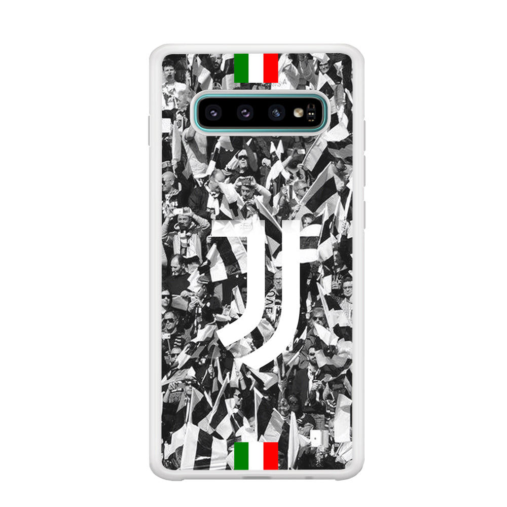 Juventus White and Black Wall of People Samsung Galaxy S10 Case