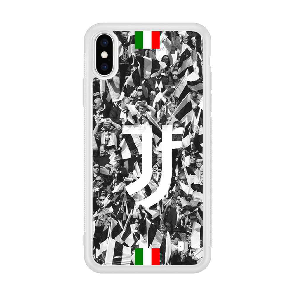 Juventus White and Black Wall of People iPhone X Case