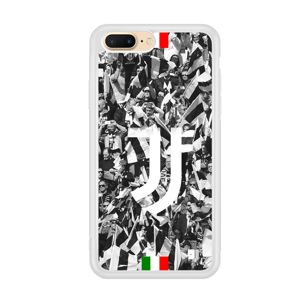 Juventus White and Black Wall of People iPhone 8 Plus Case