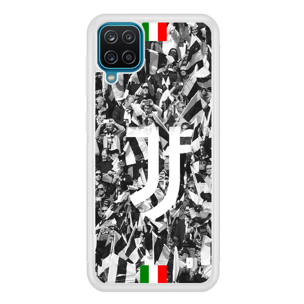 Juventus White and Black Wall of People Samsung Galaxy A12 Case