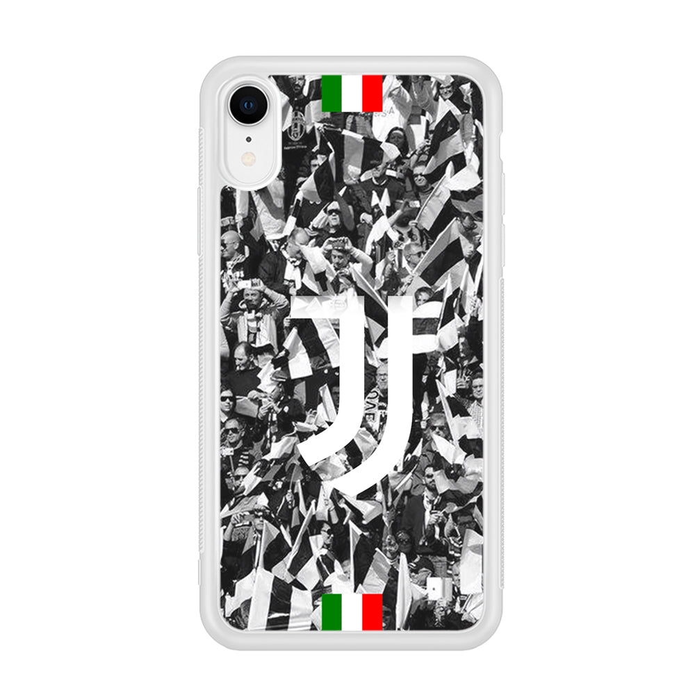 Juventus White and Black Wall of People iPhone XR Case