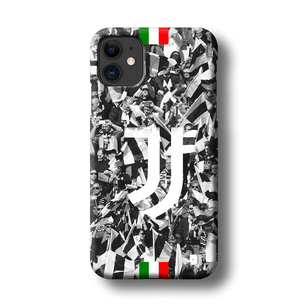 Juventus White and Black Wall of People iPhone 11 Case