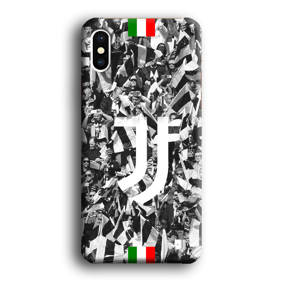 Juventus White and Black Wall of People iPhone X Case