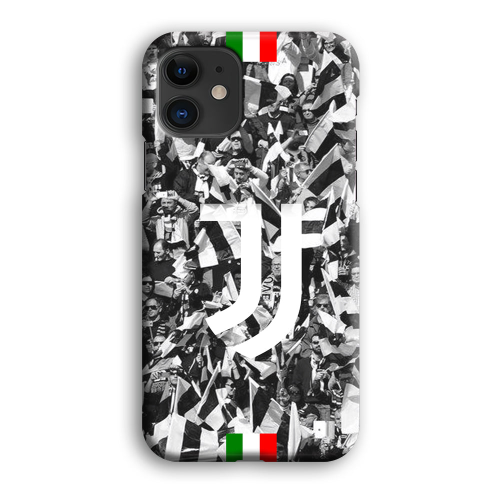 Juventus White and Black Wall of People iPhone 12 Case