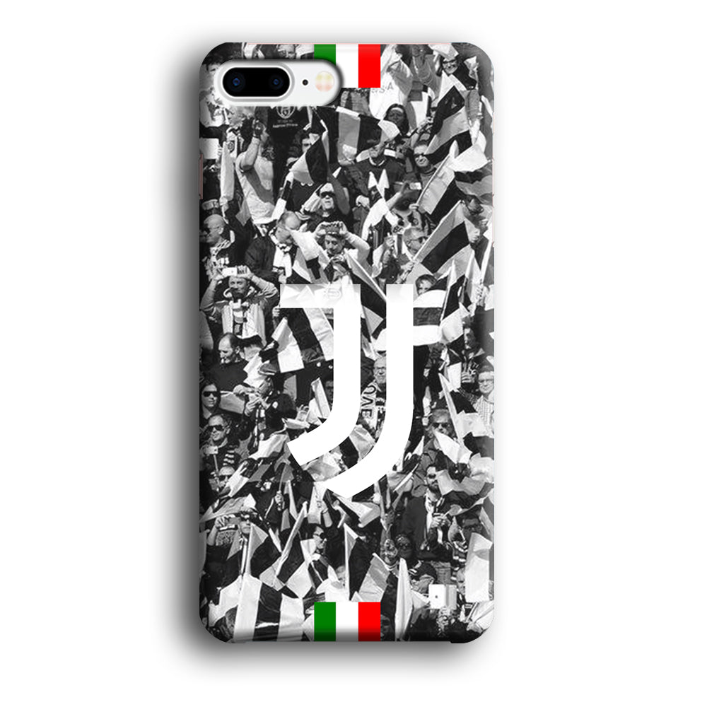 Juventus White and Black Wall of People iPhone 8 Plus Case