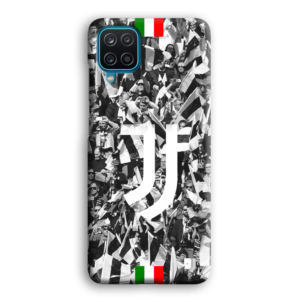 Juventus White and Black Wall of People Samsung Galaxy A12 Case