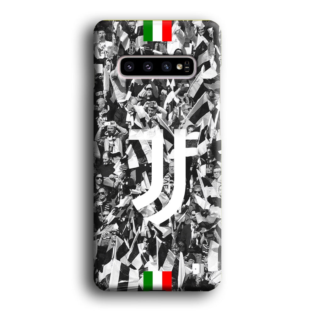 Juventus White and Black Wall of People Samsung Galaxy S10 Case