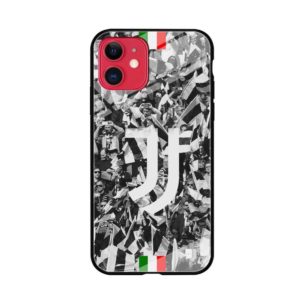 Juventus White and Black Wall of People iPhone 11 Case