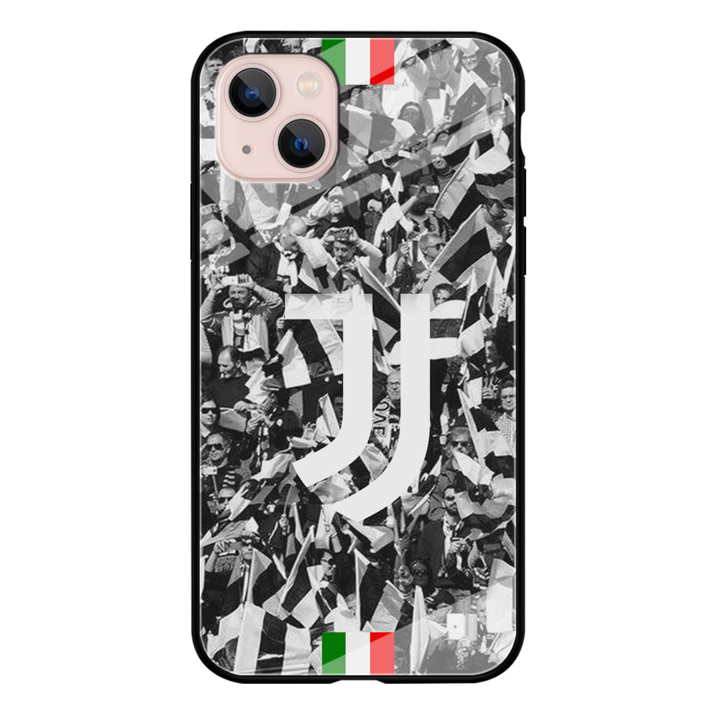 Juventus White and Black Wall of People IPhone 13 Case