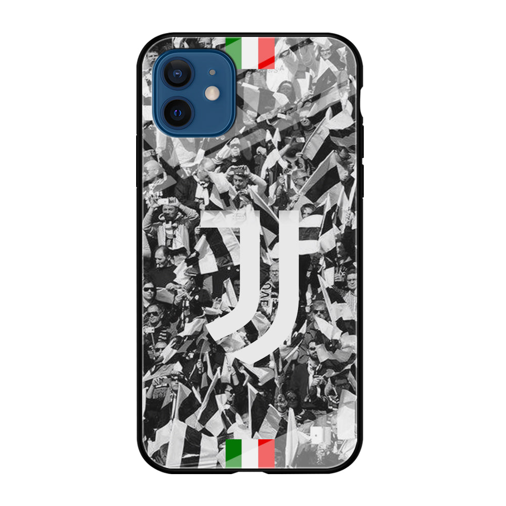 Juventus White and Black Wall of People iPhone 12 Case