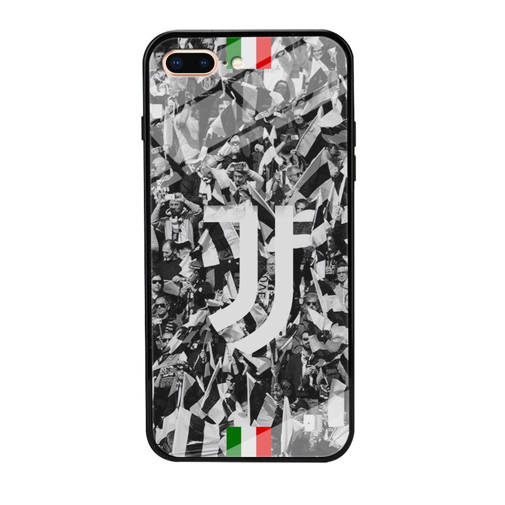 Juventus White and Black Wall of People iPhone 8 Plus Case