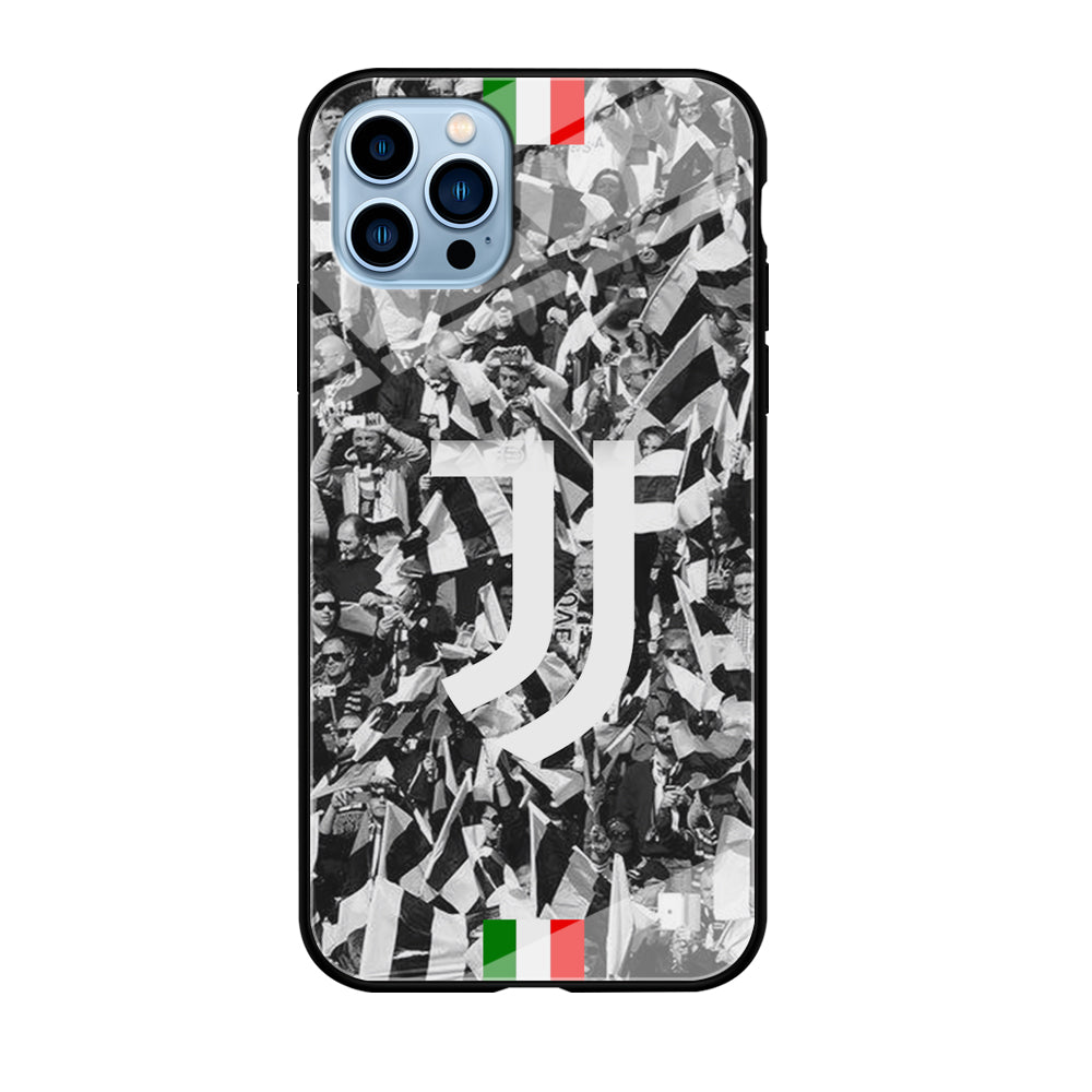 Juventus White and Black Wall of People iPhone 12 Pro Max Case