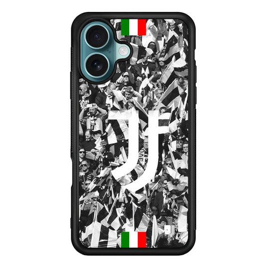 Juventus White and Black Wall of People iPhone 17 Case