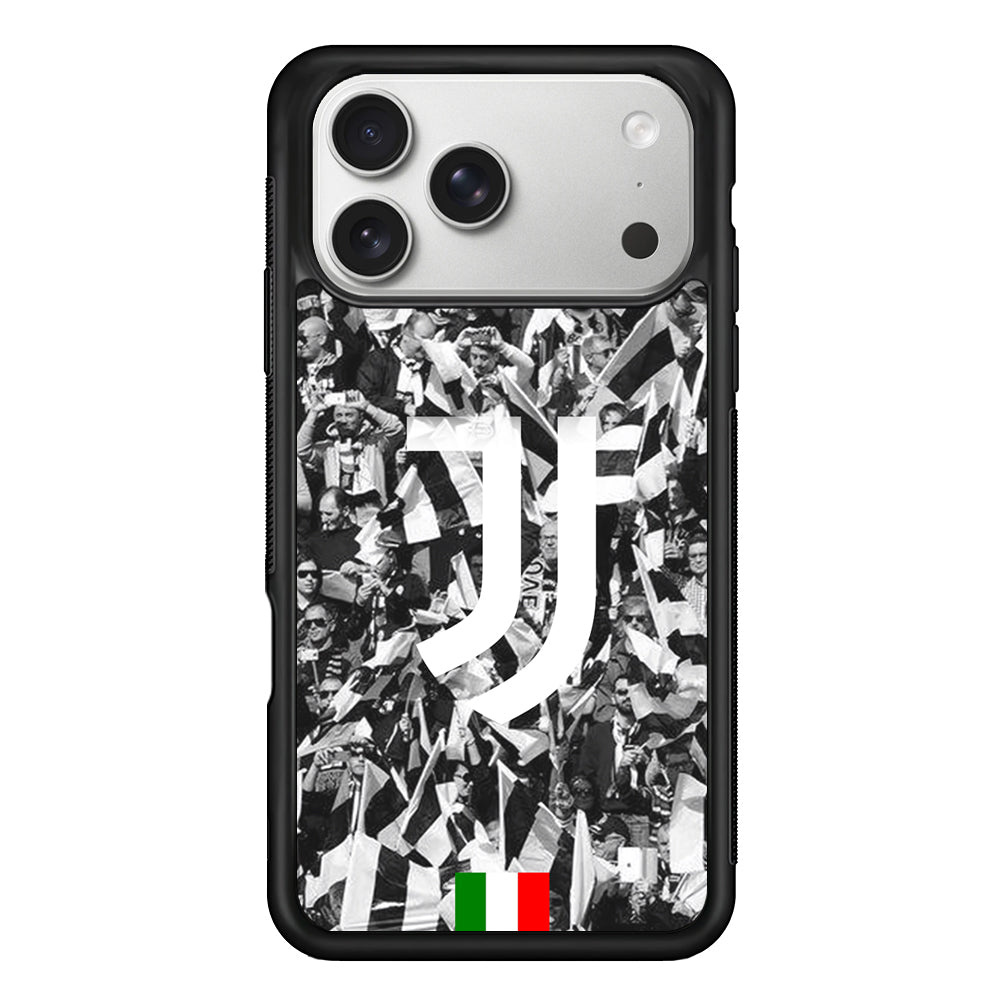 Juventus White and Black Wall of People iPhone 17 Pro Case