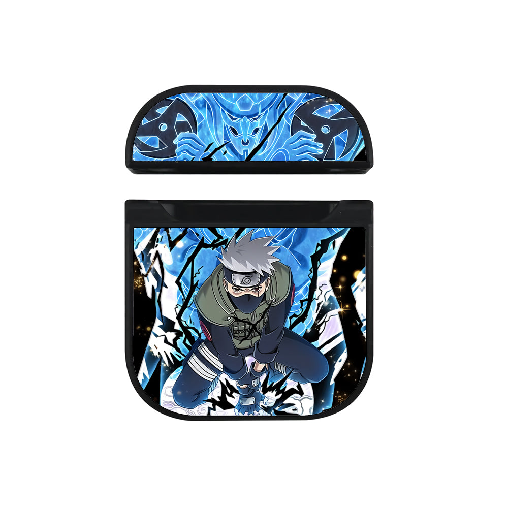 Kakashi Chidori x Susanoo Apple Airpods Case Black
