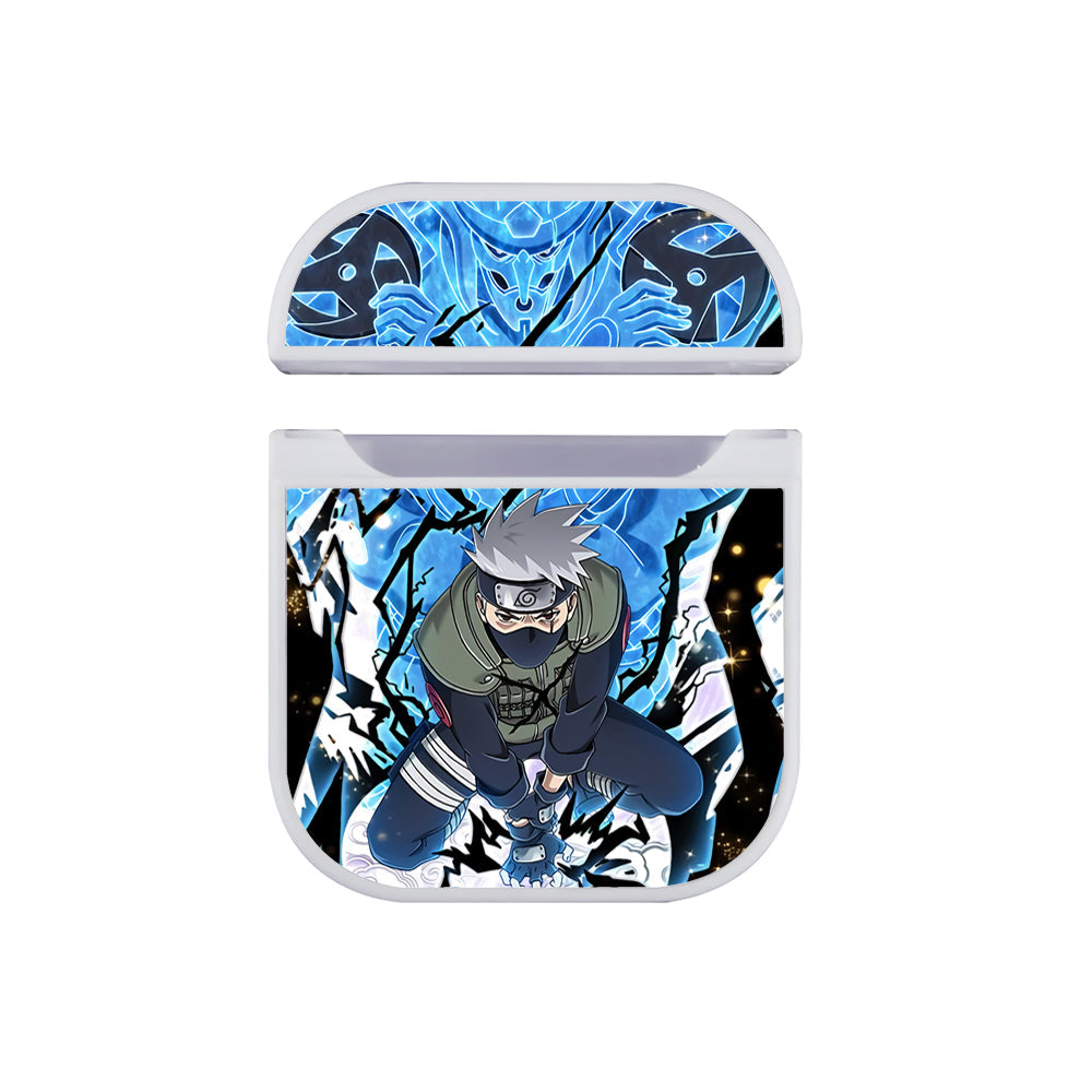 Kakashi Chidori x Susanoo Apple Airpods Case White